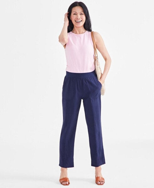 Petite Mid Rise Pull-On Ankle Pants, Created for Macy's