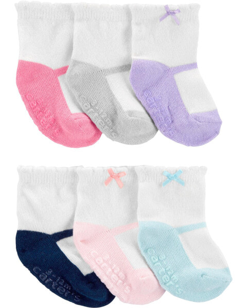 Baby 6-Pack Ballet Booties 0-3M