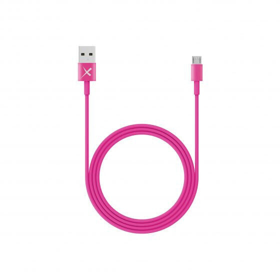 Xlayer 214100 - 1 m - Micro-USB A - USB A - USB 2.0 - Pink