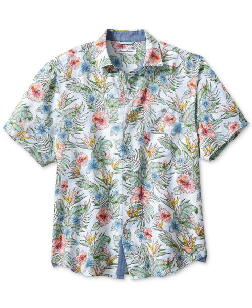 Рубашка Tommy Bahama мужская с коротким рукавом с принтом "Цветочный эскиз"