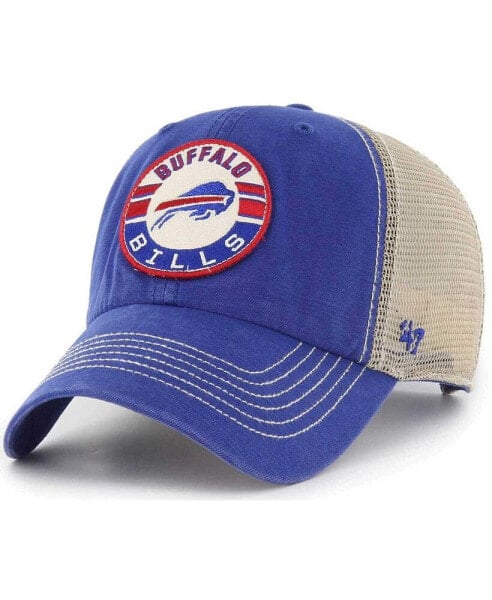 Men's Royal, Natural Buffalo Bills Notch Trucker Clean Up Adjustable Hat