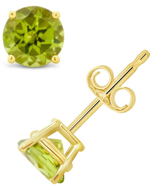 Peridot (1 ct. t.w.) Stud Earrings in 14K White or Yellow Gold