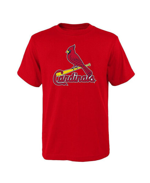 Big Boys and Girls Red St. Louis Cardinals Logo Primary Team T-shirt