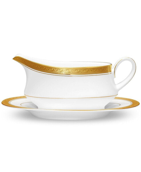 Сервировка стола Noritake Гравий с лотком Crestwood Gold