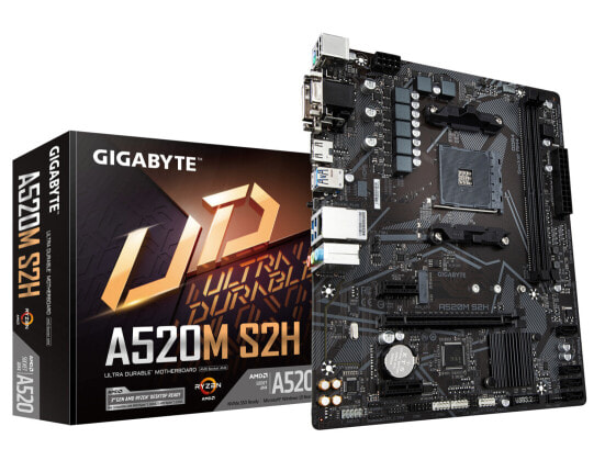 Материнская плата Gigabyte A520M S2H - AMD Ryzen™ 3 - DDR4-SDRAM - 64 GB - DIMM