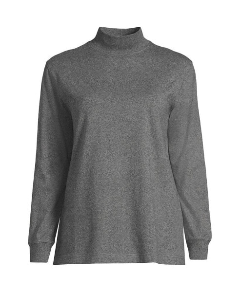 Women's Petite Long Sleeve Super T Mock Tee