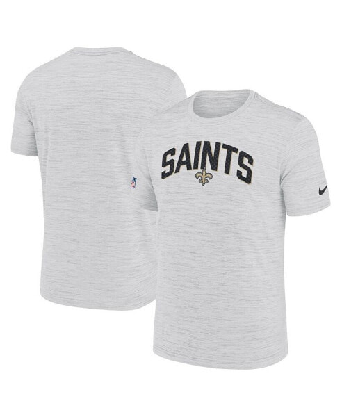 Men's White New Orleans Saints Sideline Velocity Athletic Stack Performance T-shirt