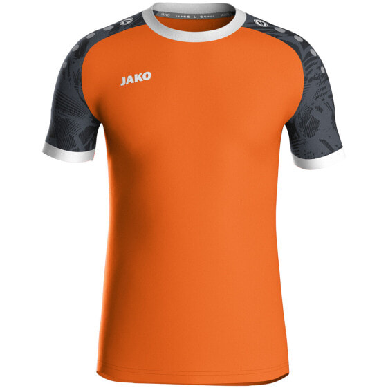 JAKO Sport-Tshirt Trikot Iconic (Polyester-Interlock) orange/schwarz Herren