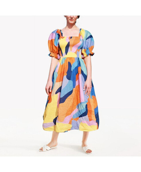 Платье Jessie Zhao New York смокингом Tropical Love Midi