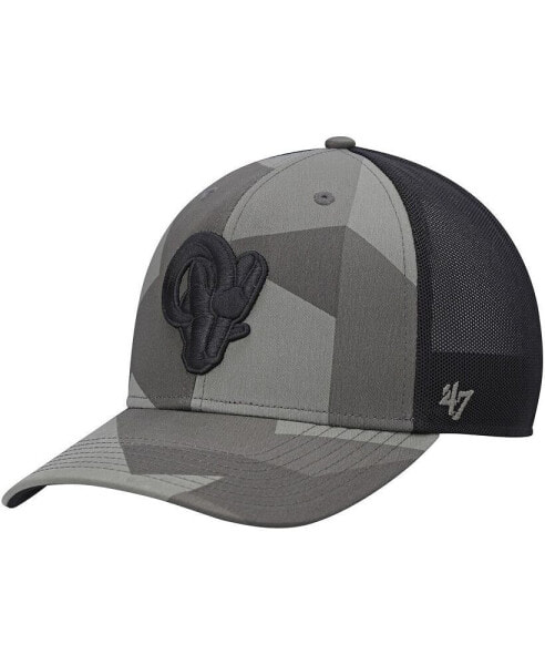 Men's Camo, Black Los Angeles Rams Countershade MVP Trucker Snapback Hat