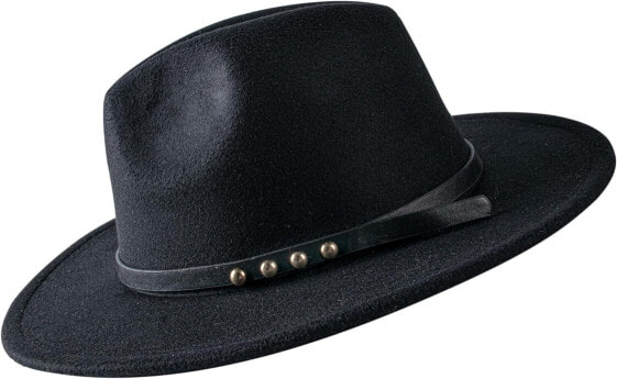 besbomig Ladies’ and Men's Winter Fashion Felt Fedora Hat with Wide Brim - Outdoor Hat