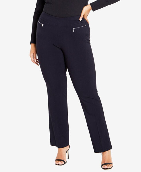 Plus Size Super Stretch Zip Tall Length Pant