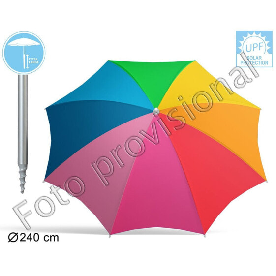 ATOSA Rainbow 240 cm With Spiral Nylon UPF50+ 170T 32/32mm parasol