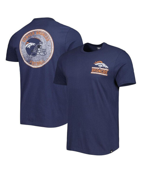 Men's Navy Denver Broncos Open Field Franklin T-shirt