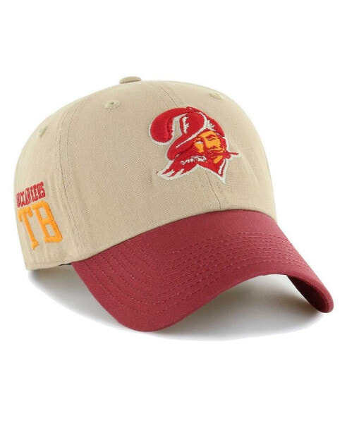 Men's Khaki, Red Tampa Bay Buccaneers Ashford Clean Up Adjustable Hat