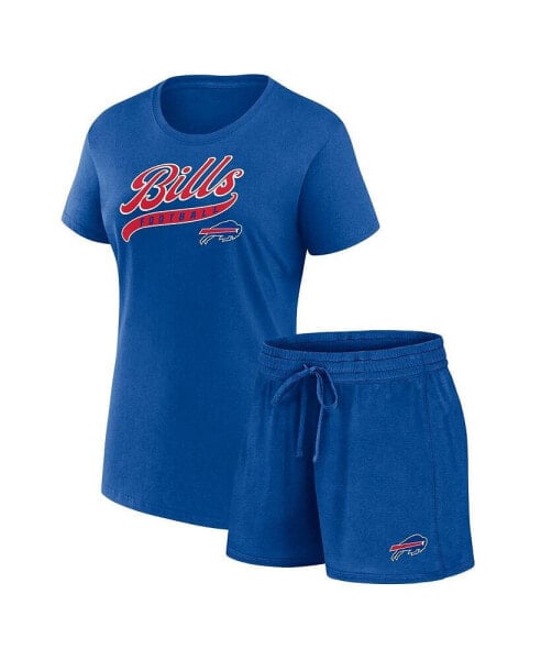 Women's Royal Buffalo Bills Start to Finish T-Shirt Shorts Combo Pack