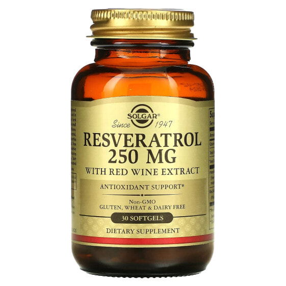 Resveratrol, 250 mg, 30 Softgels
