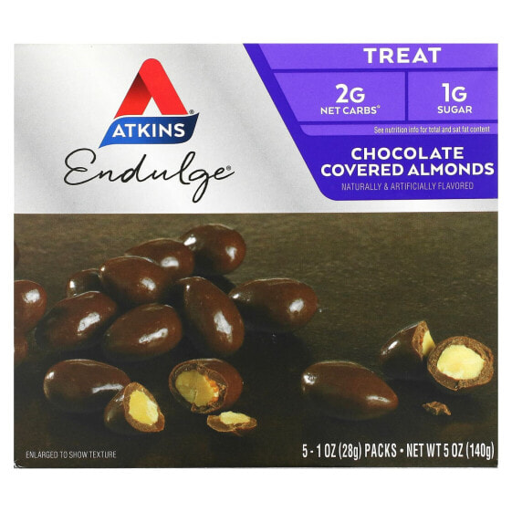 Шоколадные конфеты Atkins Endulge, Арахис и шоколад, 5 пачек, 34 г каждая