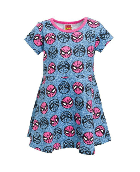 Toddler Girls Spider-Man Spider-Girl French Terry Skater Dress to