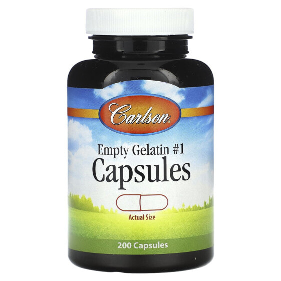 Empty Gelatin Capsules #1, 200 Capsules