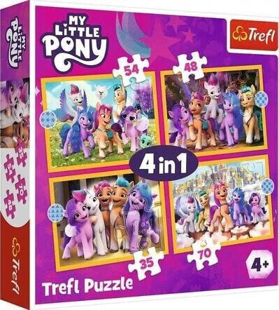 Trefl Puzzle 4w1 Poznaj kucyki Pony TREFL