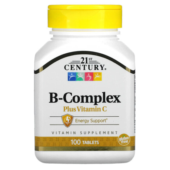 Витамины группы B от 21st Century, комплекс B-Complex Plus с витамином C, 100 таблеток