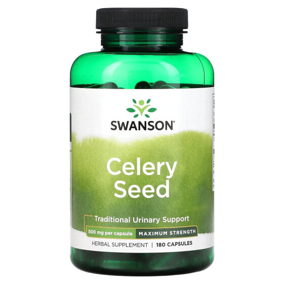 Травяные капсулы Swanson на основе сельдерея, максимальной силы, 500 мг, 180 шт.