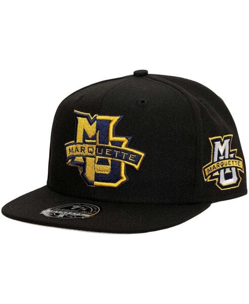 Men's Black Marquette Golden Eagles Lifestyle Fitted Hat