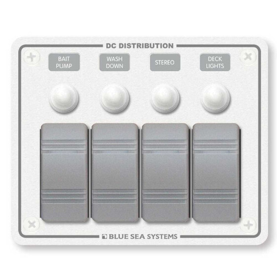 BLUE SEA SYSTEMS Water Resistant Panel 4 Position