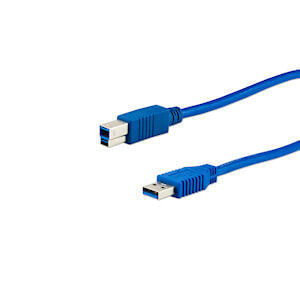E&P CC 302/2 - 2.5 m - USB A - USB B - USB 3.2 Gen 1 (3.1 Gen 1) - Male/Male - Blue