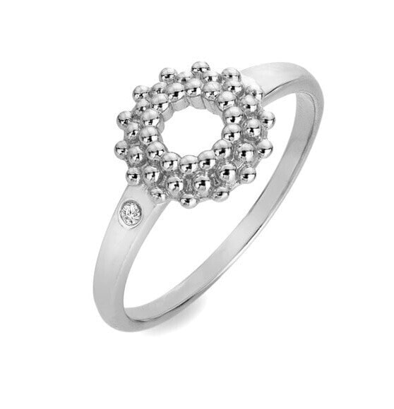 Beautiful Silver Blossom Diamond Ring DR278