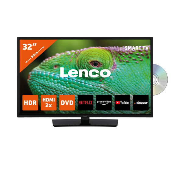 Lenco DVL-3273BK - 81.3 cm (32") - 1366 x 768 pixels - LED - Smart TV - Wi-Fi - Black