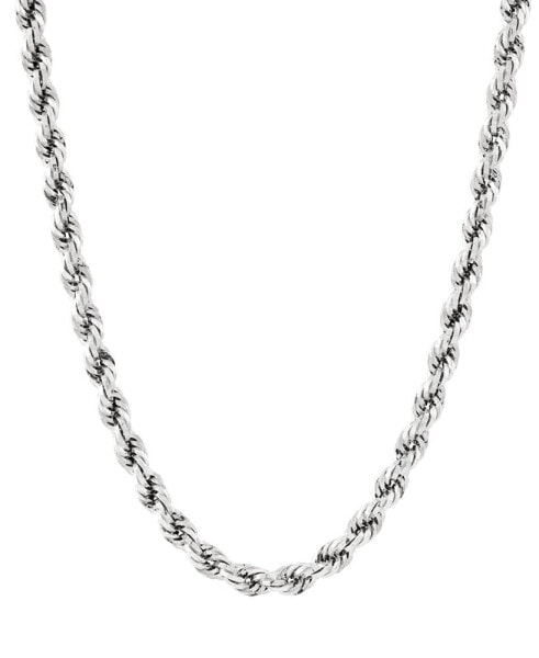 Macy's evergreen Rope 26" Chain Necklace (5.3MM) in 10K White Gold