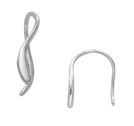 Modern steel earrings Wave SKJ1790040