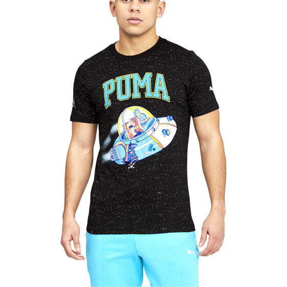 Puma Rick & M X Crew Neck Short Sleeve T-Shirt Mens Size S Casual Tops 53544201