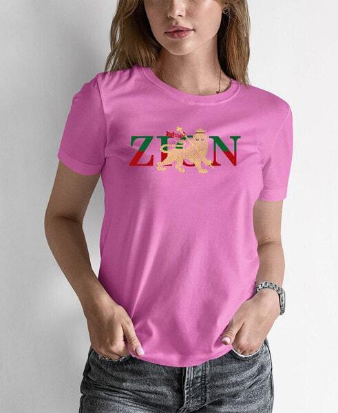 Women's Word Art Zion One Love T-Shirt
