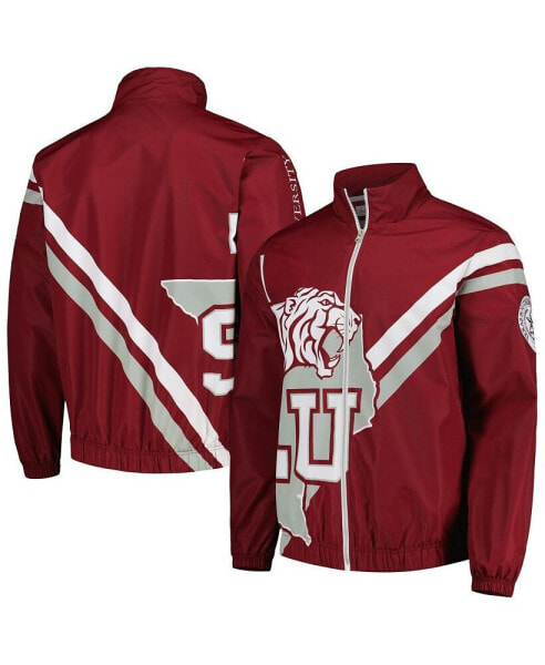 Men's Maroon Texas Southern Tigers Exploded Logo Warm Up Full-Zip Jacket