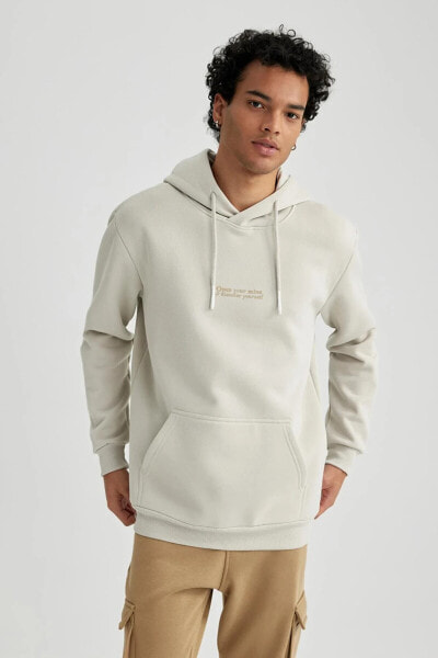 Regular Fit Kapüşonlu Baskılı Sweatshirt A4783ax23au