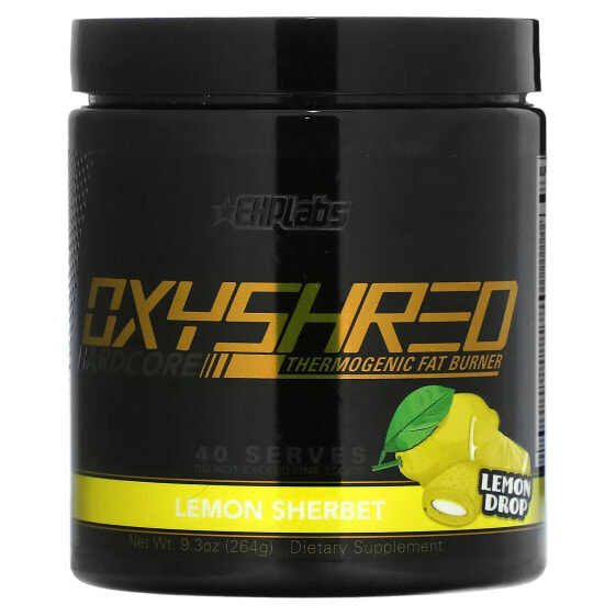 Жиросжигатель EHPlabs OxyShred Hardcore, Лимонный шербет, 264 г