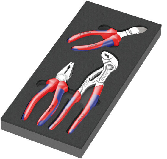 Wera 05150180001 Zangen-Set 3teilig Knipex mit Schaumstoffeinlage