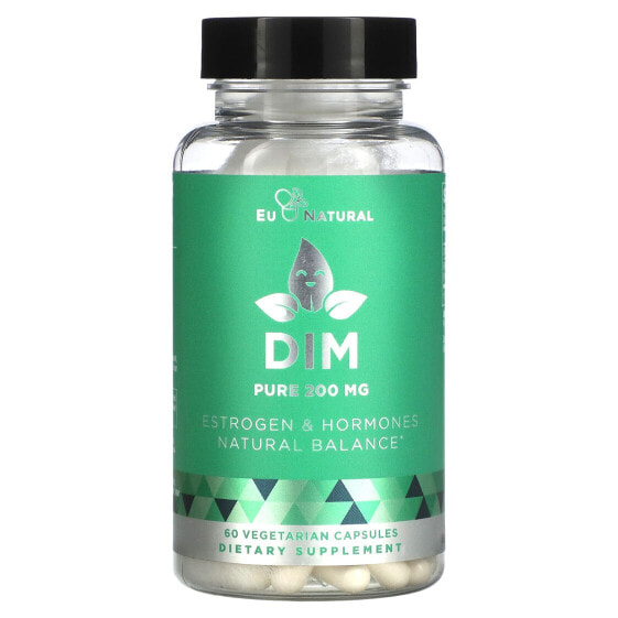 Витамины Eu Natural DIM, 200 мг, 60 вегетарианских капсул