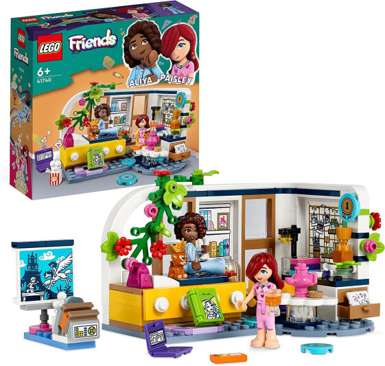 LEGO 41740 Friends Aliya's Room, Collectable Overnight Party Toy with Paisley from the 2023 Series and Puppy Figure for Girls and Boys from 6 Years