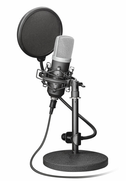 Trust 21753 - Studio microphone - 20 - 20000 Hz - Cardioid - Wired - USB - Black