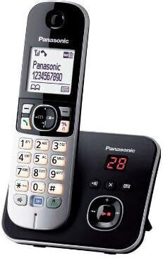 Telefon stacjonarny Panasonic Czarno-srebrny