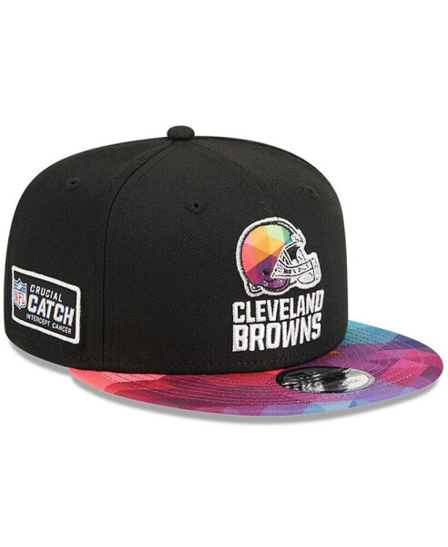 Men's Black Cleveland Browns 2023 NFL Crucial Catch 9FIFTY Snapback Hat