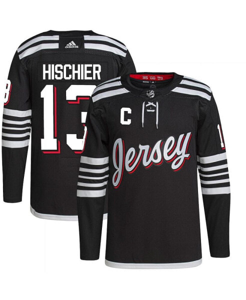 Men's Nico Hischier Black New Jersey Devils 2021/22 Alternate Authentic Pro Player Jersey