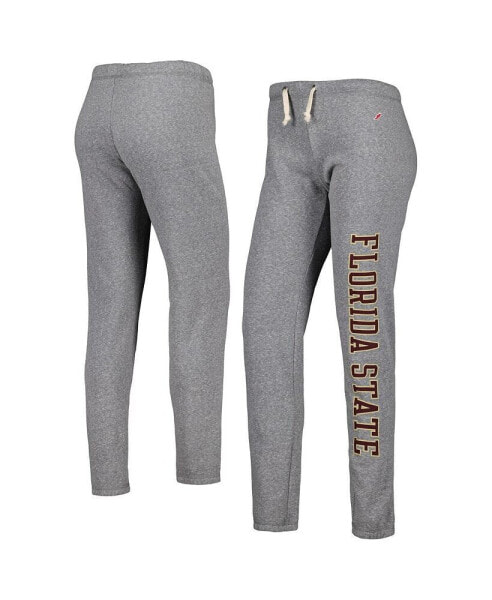 Women's Heather Gray Florida State Seminoles Victory Springs Tri-Blend Jogger Pants