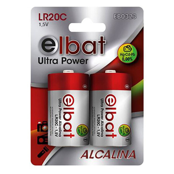 ELBAT LR20C Alkaline Battery 2 Units