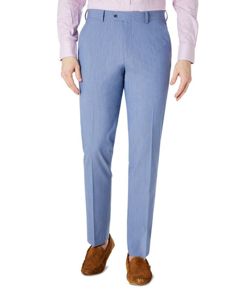 Men's Slim-Fit Blue Hairline Stripe Dress Pants, Created for Macy's
