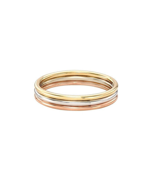 14K Gold Multi Tone Trio Band